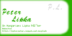 peter lipka business card